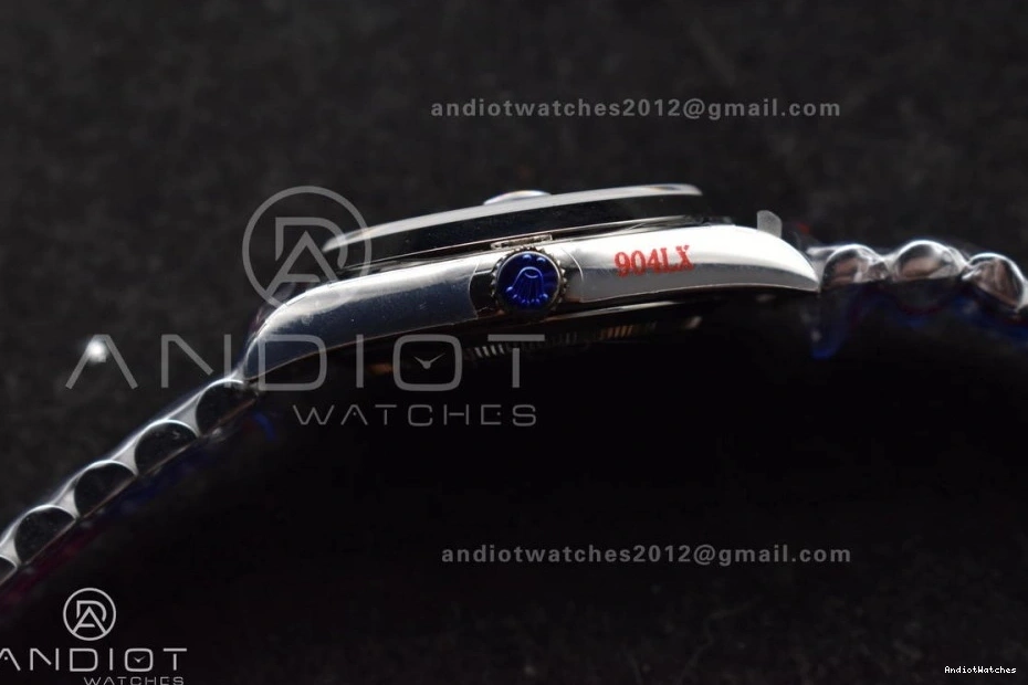 Trendsetting On 703 Weighted GMF Dial Steel 904L 40 Tungsten Blue A3255 V Markers DayDate President Bracelet Roman 1120